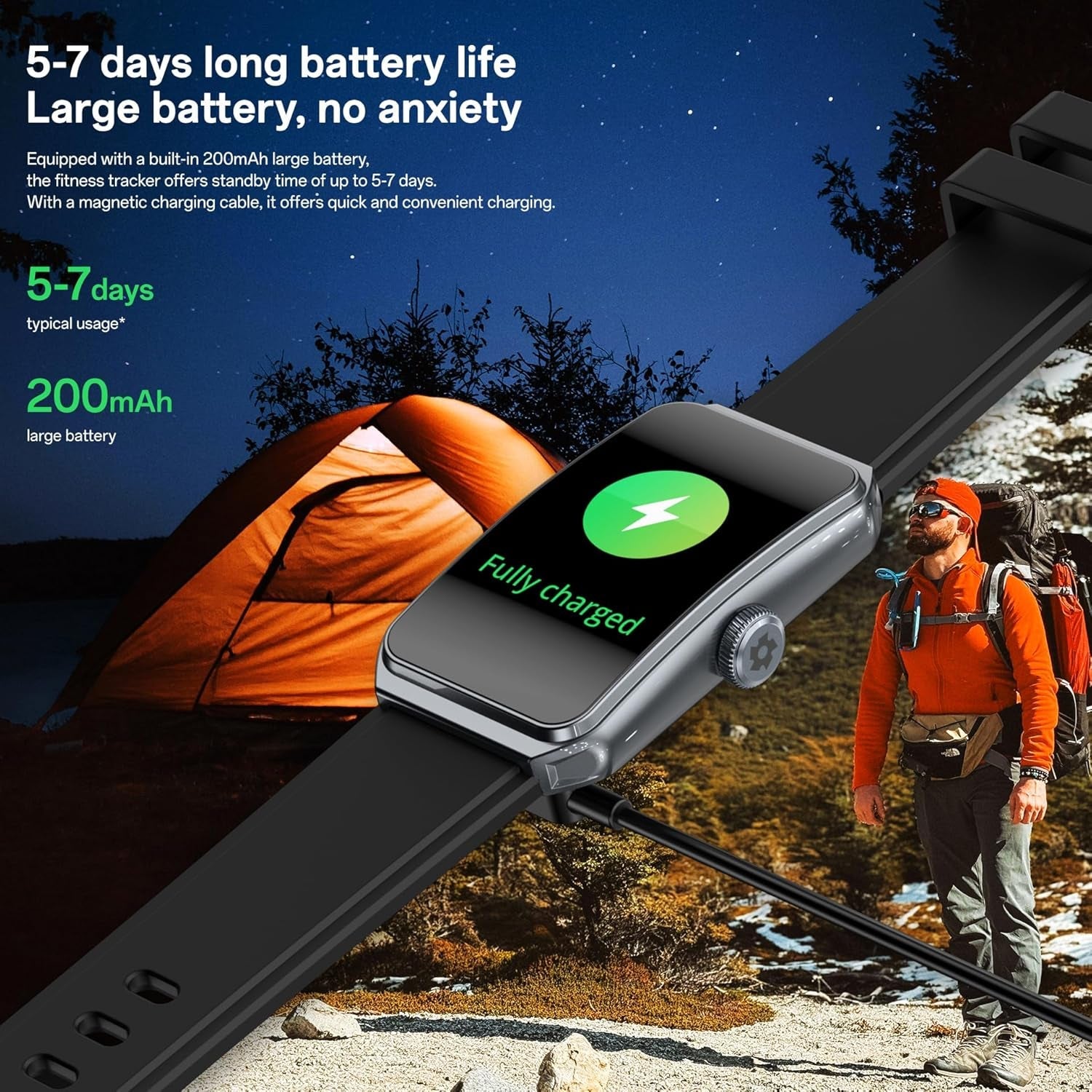 1.47" Fitness Tracker – Heart & Sleep Monitor, Waterproof - Bela Fils BoutiqueBela Fils Boutique